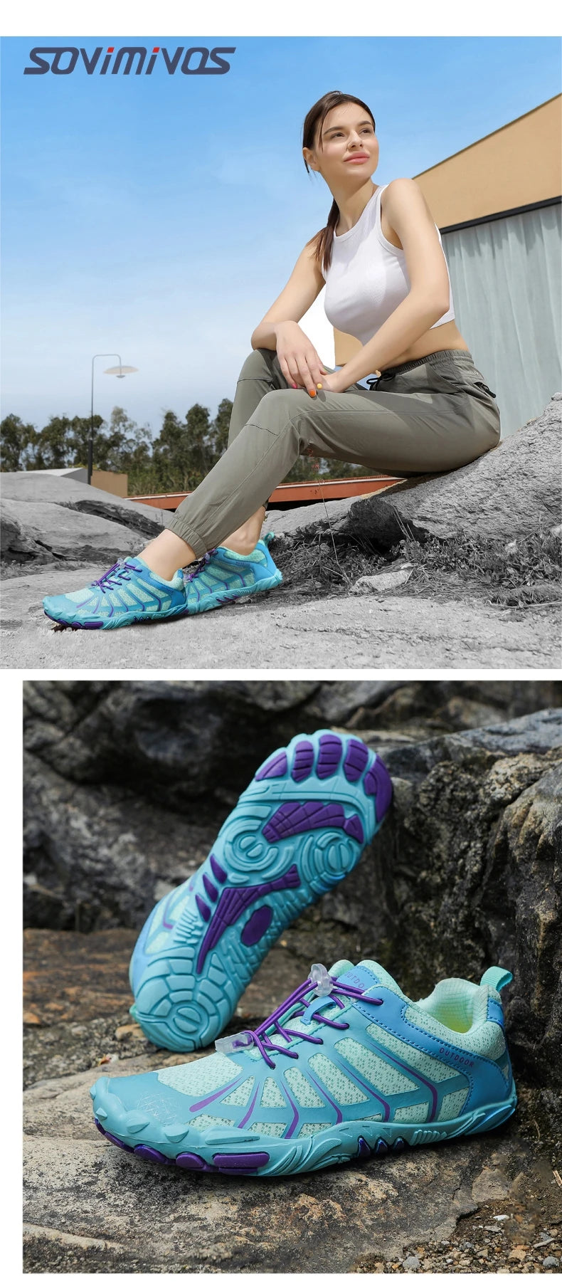 Men's Trail Running Shoes, Lightweight Athletic Zero Drop Barefoot Shoes Non-Slip Outdoor Walking Minimalist Shoes for Women