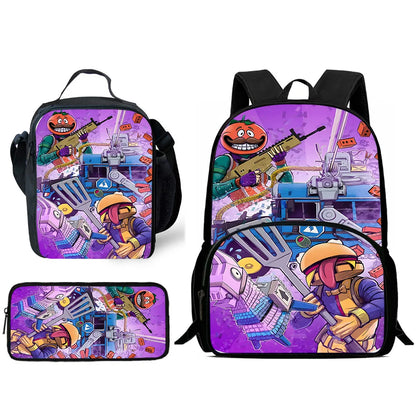 Hot Game Child Backpacks Lunch Bag Pencil Case Pupil Large Capacity School Bags Design-Fortnite For Boy Girl Best Gift