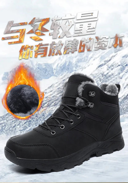 Men's Boots 2025 New Winter Slippers Warm Men Shoes Waterproof Non-Slip Plush Sneakers Male Tennis Shoes Boots Men Sneakers Winter