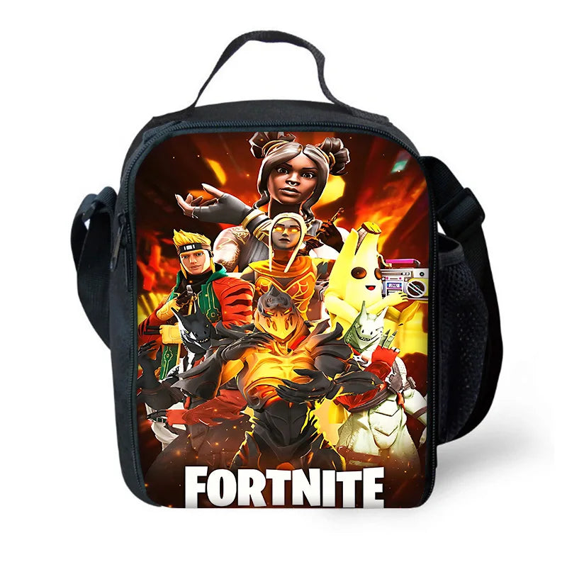 Child Insulated Large Fortnite Capacity Bag for Boy Hot Game Girl Student Outdoor Picnic Reusable Thermal Cooler Lunch Box
