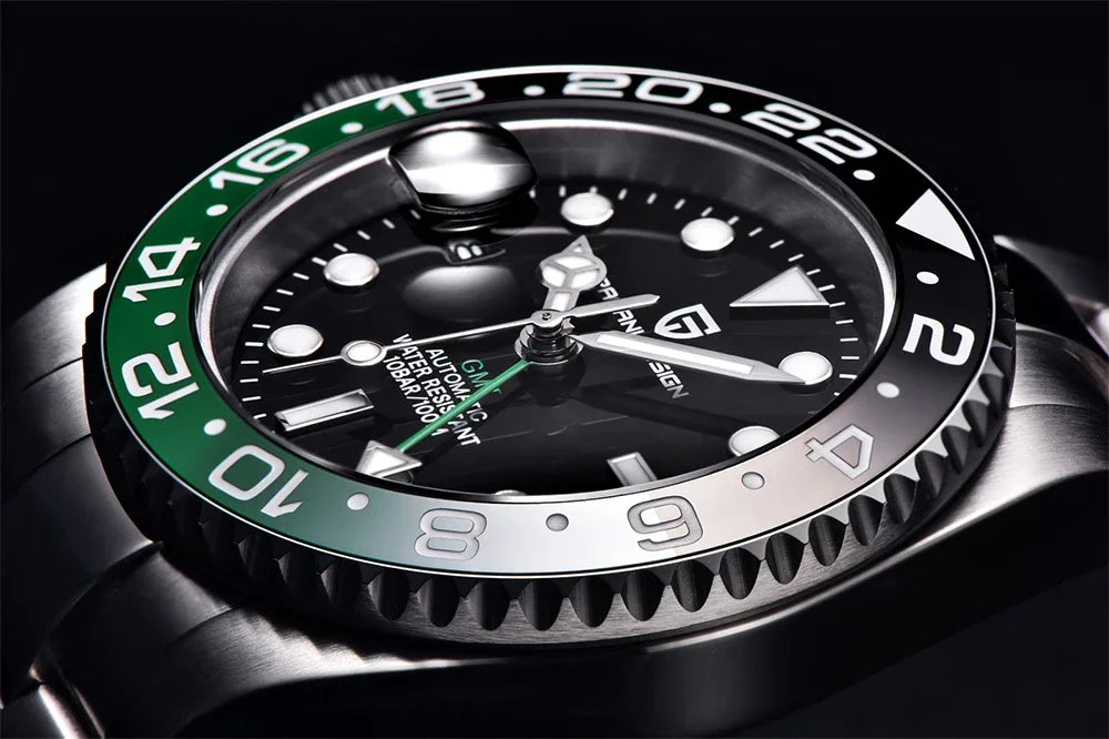 New 1662 PAGANI DESIGN GMT Automatic Watch 40mm Men's Wristwatch Top Brand 100M Waterproof Mechanical Wristwatches for Men Cloc