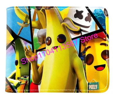 Fortnite Anime Figures Wallet Victory Royale PU Leather Purse Coin Holder Money Clutch Wristlet Cover Wallet Card Holder