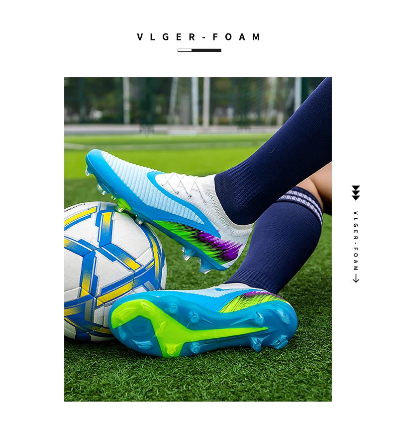 Nuove scarpe da calcio da uomo per partita e allenamento, tacchetti antiscivolo con tacchetti lunghi FG, ultraleggere da outdoor, sneaker, dropshipping