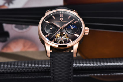 PAGANI DESIGN 2026 Men Mechanical Watch E3255Y 41mm Sapphire Crystal Stainless Steel Calendar Waterproof Reloj Hombre
