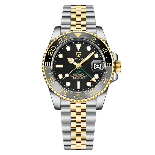 Man Watch PAGANI DESIGN GMT Men Mechanical WristWatch Luxury Sapphire Glass Waterproof 40mm Automatic Watch for Men Reloj Hombre