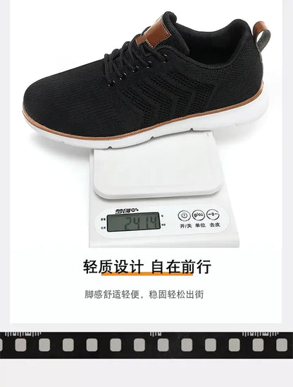Casual Sneaker Shoes, Breathable Men's Walking Mesh, Soft Sole Outdoor Anti-Slip Travel Comfortable Running Shoes, Tenis Masculino