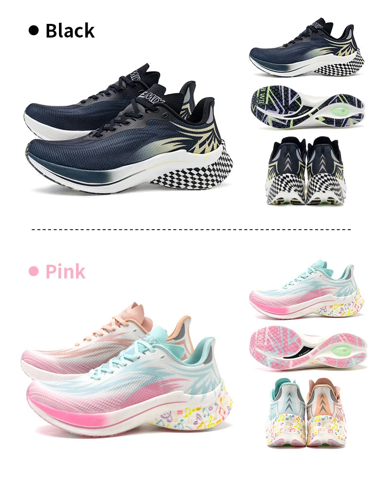 ONEMIX 2025 Scarpe sportive da running uomo donna con piastra in carbonio, traspiranti, ammortizzate, antiscivolo, PB, leggere, a rimbalzo