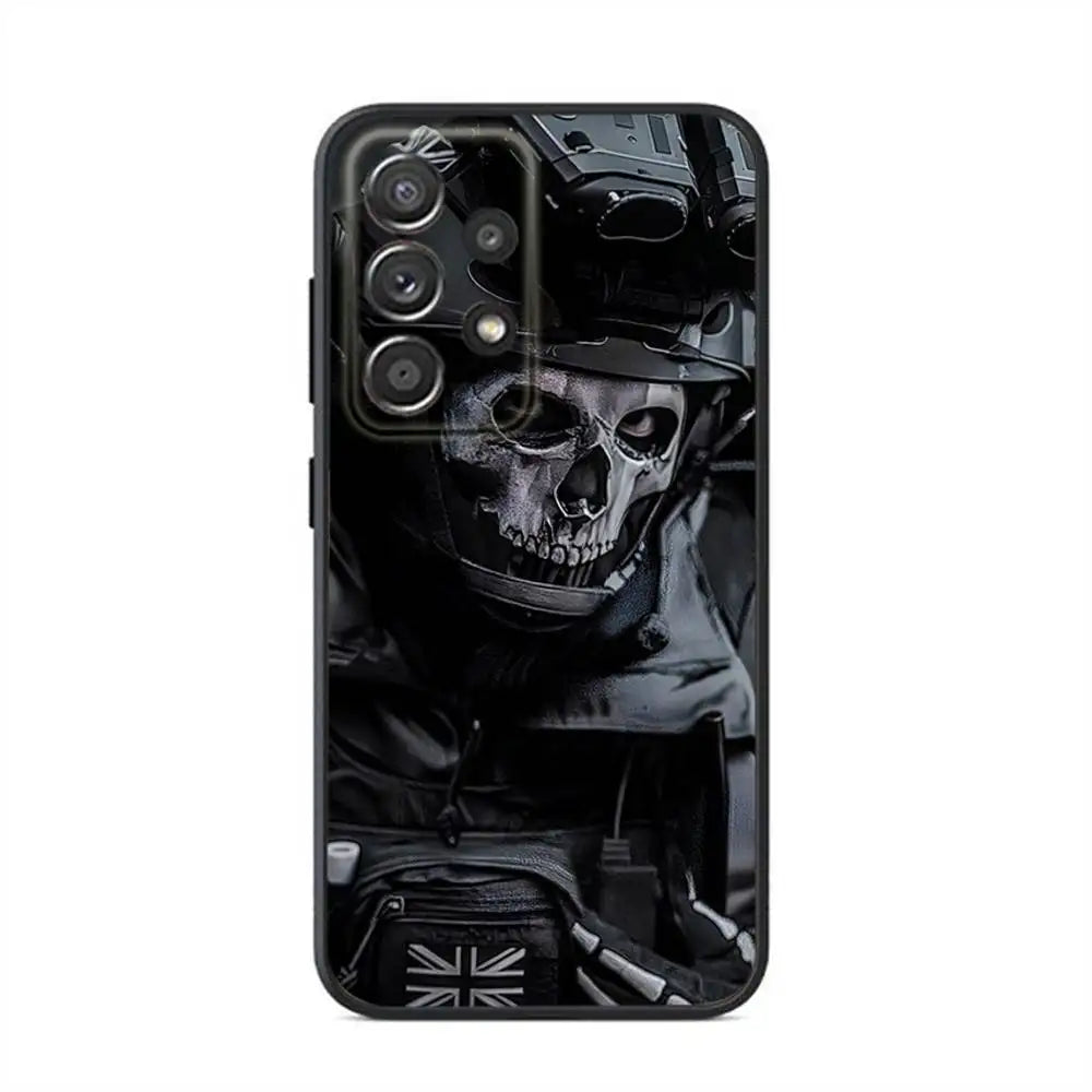 Black soft silicone case Phone Case For Samsung S24,21,22,23,30,Ultra,20,Plus,Note,10,9,COD Call Of Duty G-Ghost