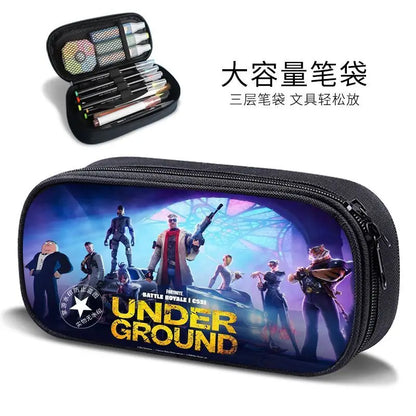 Fortnite new style elementary school student personalized pencil case game peripheral cartoon large capacity stationery bag gift