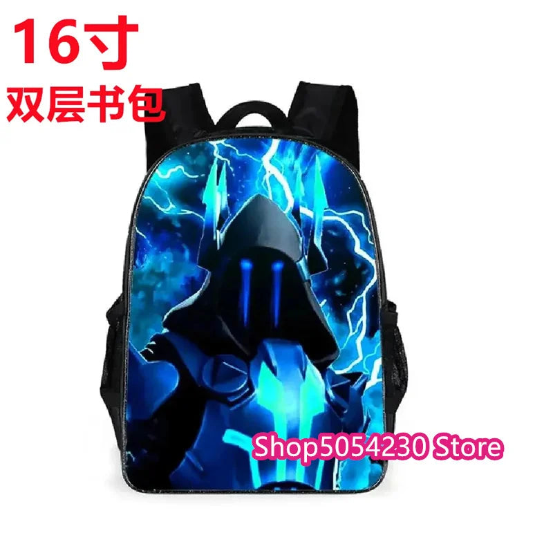 Fortnite 3PCS Backpack for Boys Victory Game 16 Inch Water Resistant Preschool Knapsack Cool Elementary School Backpacks