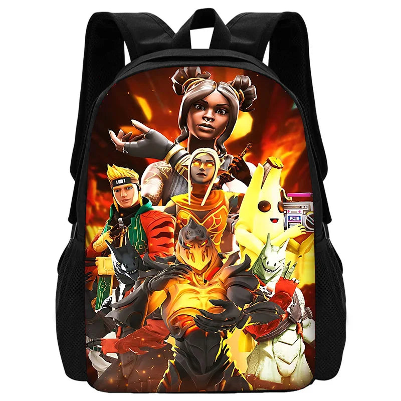 Hot Game FortniteS Kinderrucksäcke für Jungen und Mädchen, Schüler-Geburtstagsgeschenk, Kinder-Schultaschen, Unisex-Campingrucksack, strapazierfähig