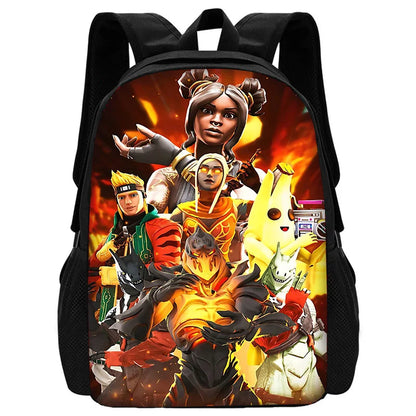Hot Game FortniteS Kinderrucksäcke für Jungen und Mädchen, Schüler-Geburtstagsgeschenk, Kinder-Schultaschen, Unisex-Campingrucksack, strapazierfähig