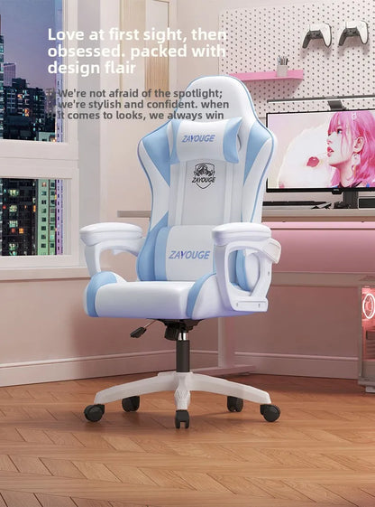 Ergonomic Gaming Chair Reclining Office Chair with Adjustable Height, Comfortable Computer Desk Chair, Swivel Gaming Seat for Home, Study & Esports