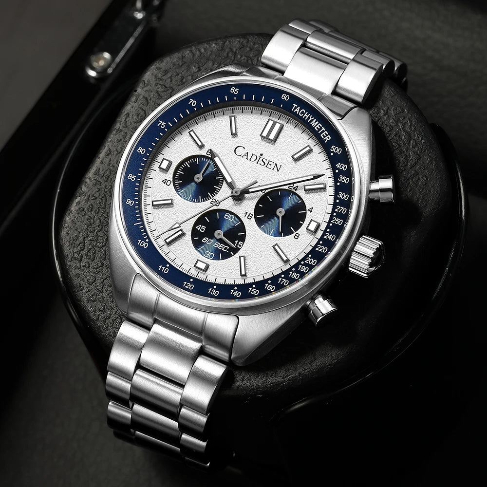 CADISEN 2024 New Men's Watches Quartz Business Watches Japan VD53 Men's Clock Top Brand Luxury Watch Men's Chronograph Watch