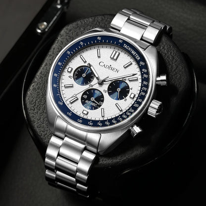 CADISEN 2024 New Men's Watches Quartz Business Watches Japan VD53 Men's Clock Top Brand Luxury Watch Men's Chronograph Watch