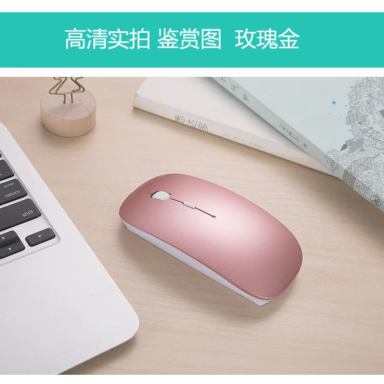 Rechargeable Type-C Wireless Mouse with USB Dual Receiver, Silent Ergonomic Wireless Mouse, Adjustable 1600 DPI Computer Mouse for Laptop & PC