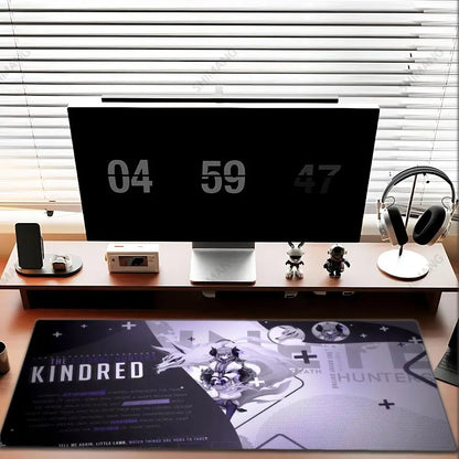 League of Legends Kindred Mouse Pad Large Gaming Mousepad Computer Anime Girl Desk Mat Laptop Accessories Gamer XXL Keyboard Rug