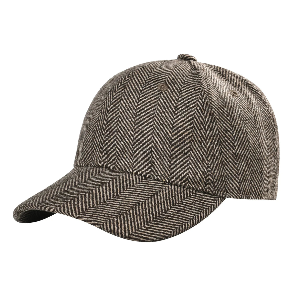 BOTVELA Șapcă de baseball din lână tweed pentru bărbați, stil casual, moale, ajustabilă, fără structură