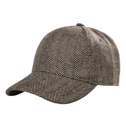 BOTVELA Șapcă de baseball din lână tweed pentru bărbați, stil casual, moale, ajustabilă, fără structură