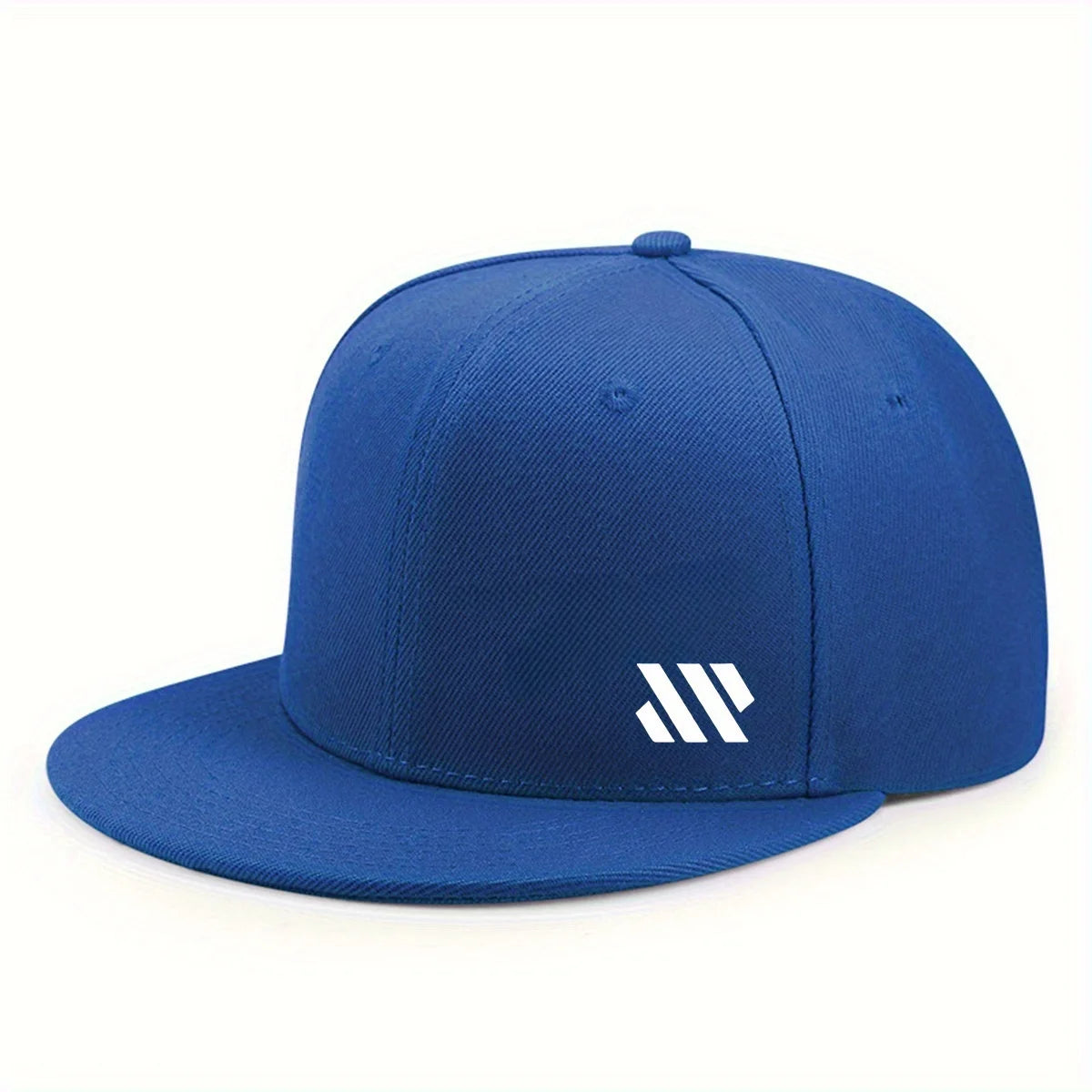 Baseball-lippis, jossa on valkoinen logo. Unisex-malli, säädettävä, hengittävä, tasainen lieri, kevyt ulkoilu- ja matkalippis, päähine.