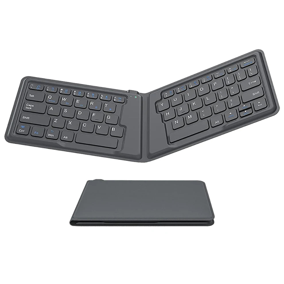 BOW Foldable Bluetooth Keyboard with Touchpad/Numberic Pad Portable Rechargeable Folding Wireless Keyboard for Tablet ipad