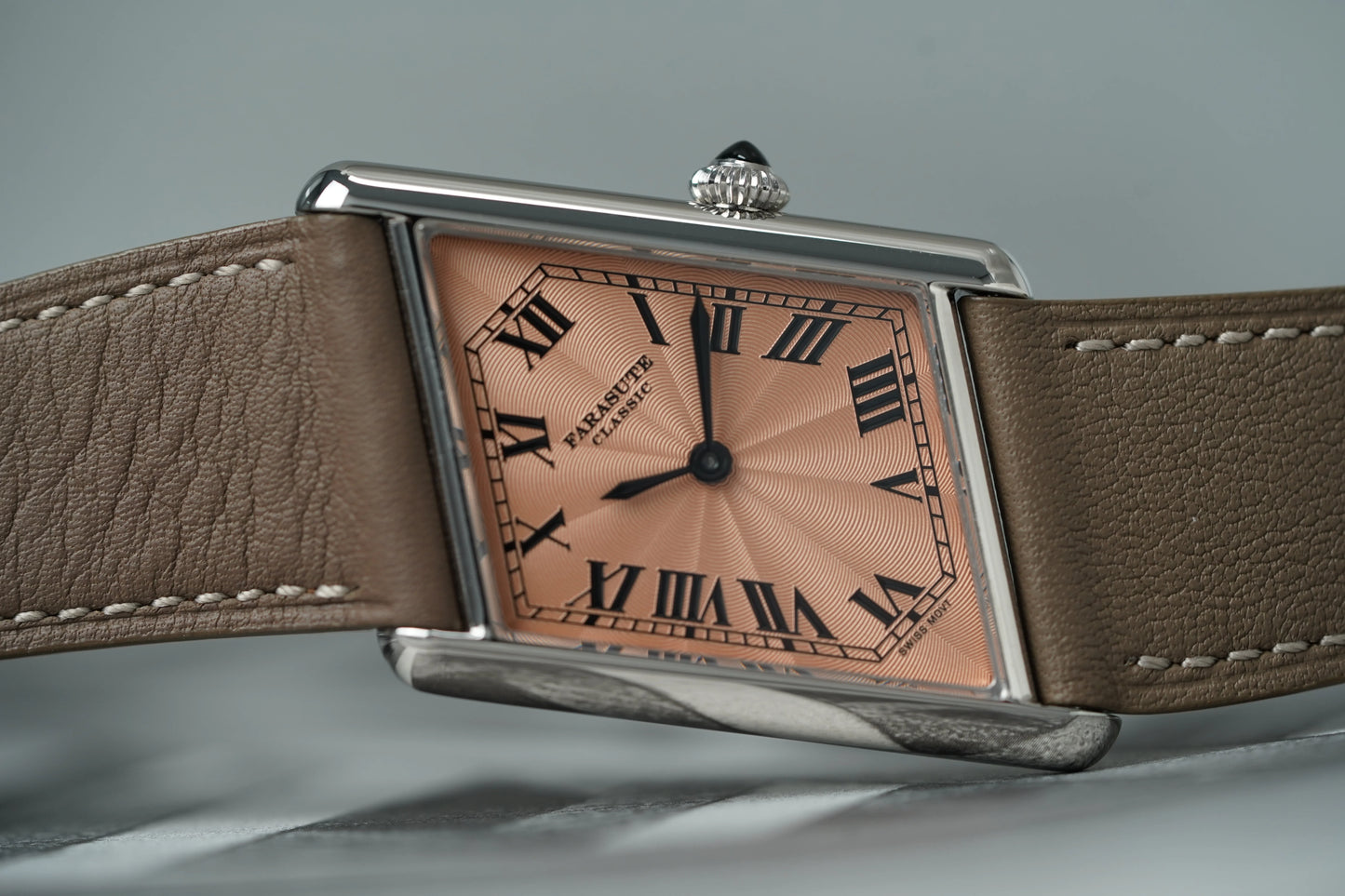 FARASUTE New Unique Square Stainless Steel Quartz Watch Men Casual Sapphire Glass Swiss Movement Waterproof Wristwatches Male