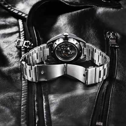 BENYAR 2026 New Men Watches Retro Black Mechanical Automatic luxury watch for men Waterproof Luminous Stainless steel wristwatch