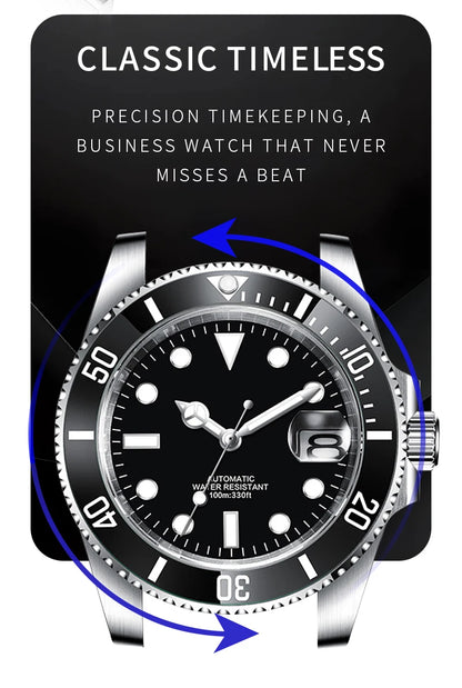 Customized Logo Reloj Men's Mechanical Automatic Wristwatch NH35 Movement 40mm Dial 100M Waterproof Sapphire Glass DIY Corgeut