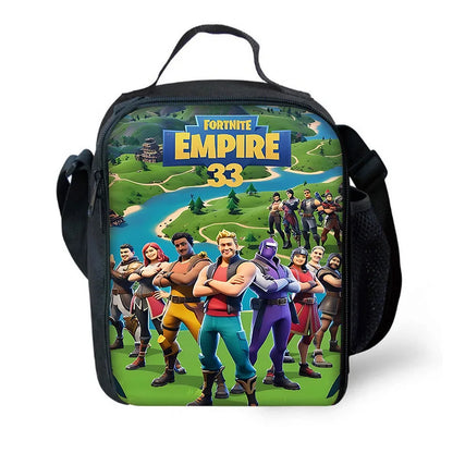 Classic Game Fortnite Child Insulated Large Capacity Bag for Boy Girl Student Outdoor Picnic Reusable Thermal Cooler Lunch Box
