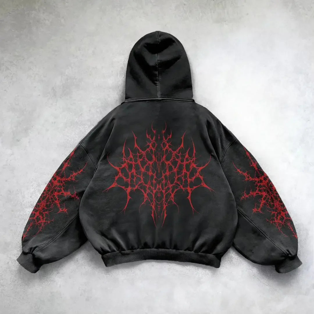American Y2K New Hip Hop Trend Retro Hoodie Women Street Casual Loose Joker Vintage Sweatshirt Unisex Fleece Padded Warm Hoodie