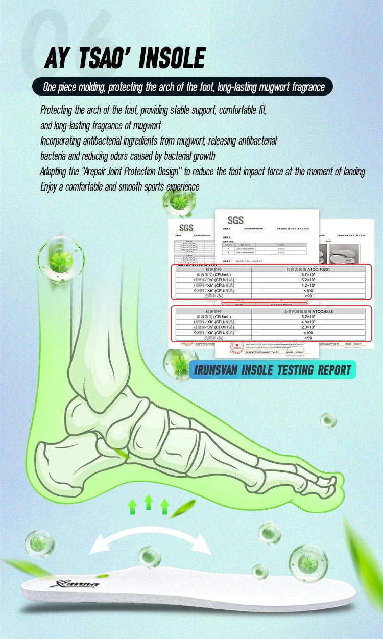 IRUNSVAN anglies pluošto sportiniai bateliai, bėgimo bateliai pradedantiesiems ir pažengusiems, kvėpuojantys ir patogūs, su storu padu, treniruočių bateliai, unisex, 130