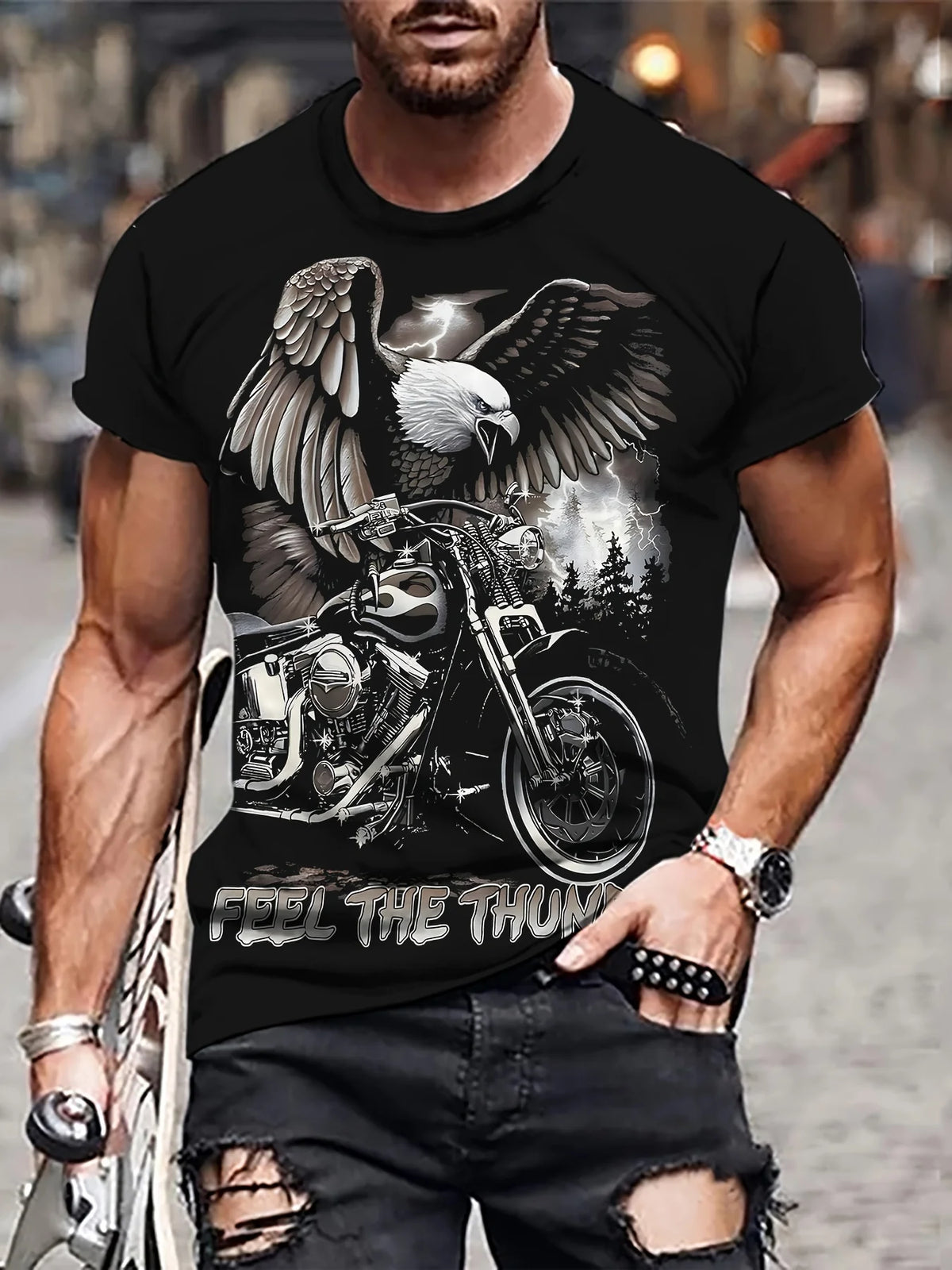 Fashion Eagle T-shirts met print Luxe T-shirt Zomer T-shirts voor heren Casual tops T-shirt met korte mouwen 3D-print Herenkleding