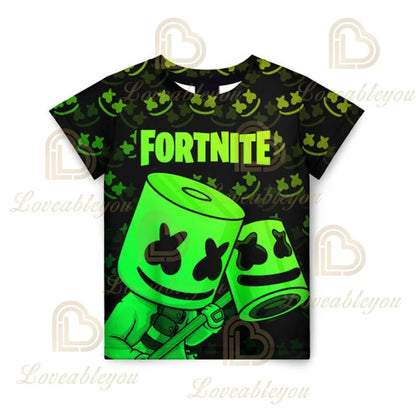 Battle Royale T-shirt Fortnite T Shirt Victory Cartoon Tops Teen Clothes Kids Hero Game Fortress Night 3D Boys Girls Tshirt