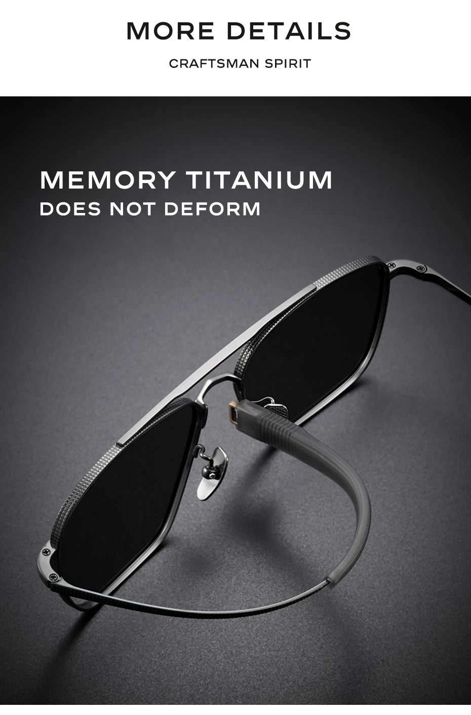 CAPONI Polarized Men Sunglasses Seiko Pure Titanium Photochromic Outdoor Driving Shades UV400 Original Brand Sun Glasses BS50004