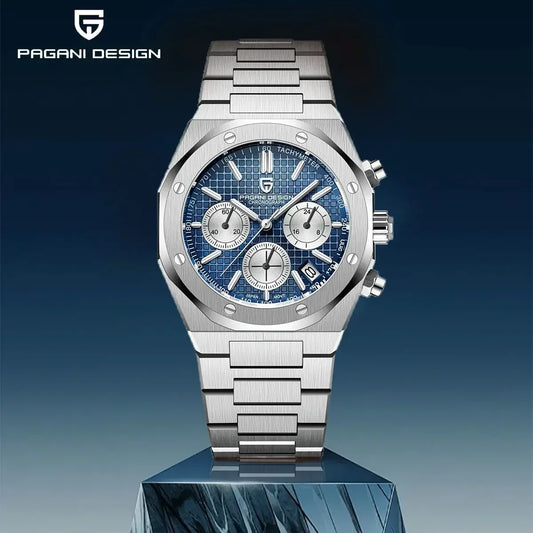 Pagani Design 2026 New VK63 Men's Business Quartz Watch Sapphire Stainless Steel 20Bar Waterproof Sports Chronometer Code Watch