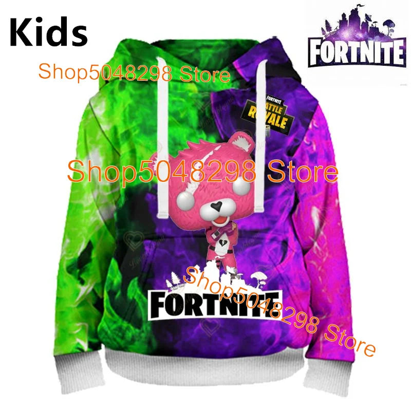 Hot Game Fortnite Hero Print Sweatshirt Boys Girls 3D Clothes Casual Kid Hoodies Children Adult Men Women Spring Autumn Pullover