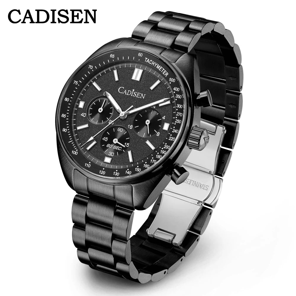 CADISEN 2024 New Men's Watches Quartz Business Watches Japan VD53 Men's Clock Top Brand Luxury Watch Men's Chronograph Watch