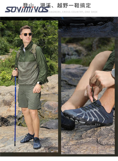 Men's Trail Running Shoes, Lightweight Athletic Zero Drop Barefoot Shoes Non-Slip Outdoor Walking Minimalist Shoes for Women