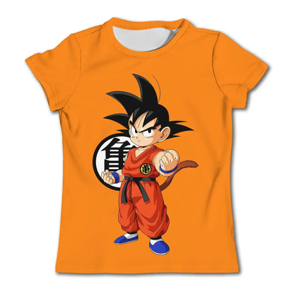 Produit gaming premium Fraquane, Dragon Ball Goku Cosplay T Shirts Super Saiyan Boys Kids Clothes Short Sleeve T-shirt White Black Orange Breathable Jersey, produits de luxe