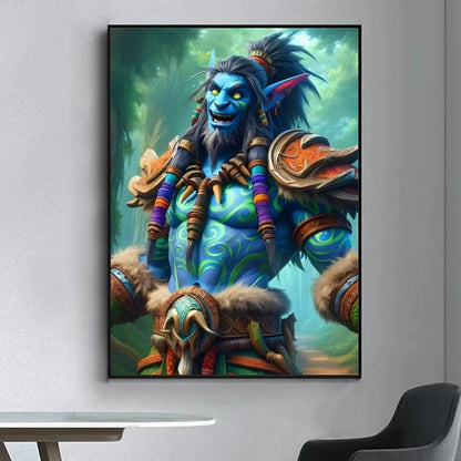 Game World Of Warcraft Poster Fancy Wall Sticker for Living Room Bar Vintage Decorative Painting Middle