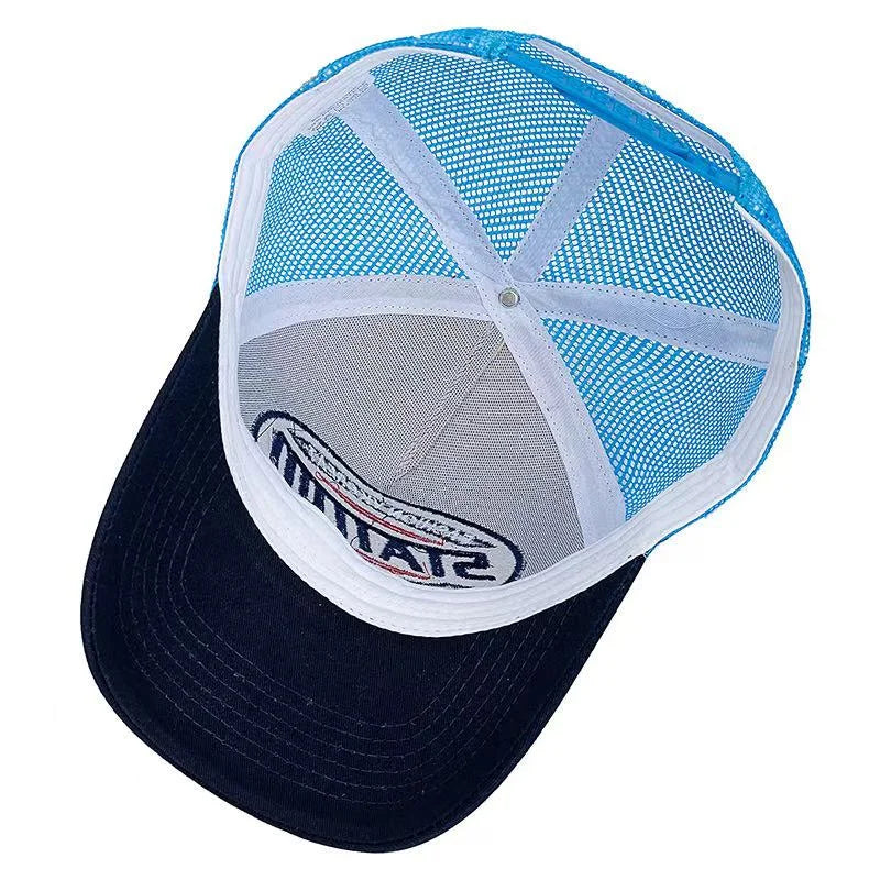 Nova uniseks klasična bejzbolska kapa STATION s uzorkom slova, mrežasta kapa za muškarce i žene, prozračna streetwear ljetna trucker kapa