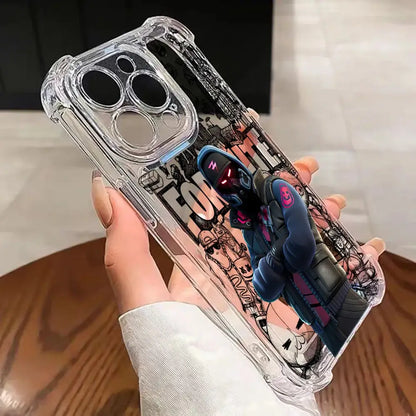 Fortnite Gaming-Handyhülle für Samsung Galaxy S26 S25 S24 S23 S22 S21 S20 Edge FE Ultra Plus 4G 5G – stoßfeste transparente TPU-Schutzhülle