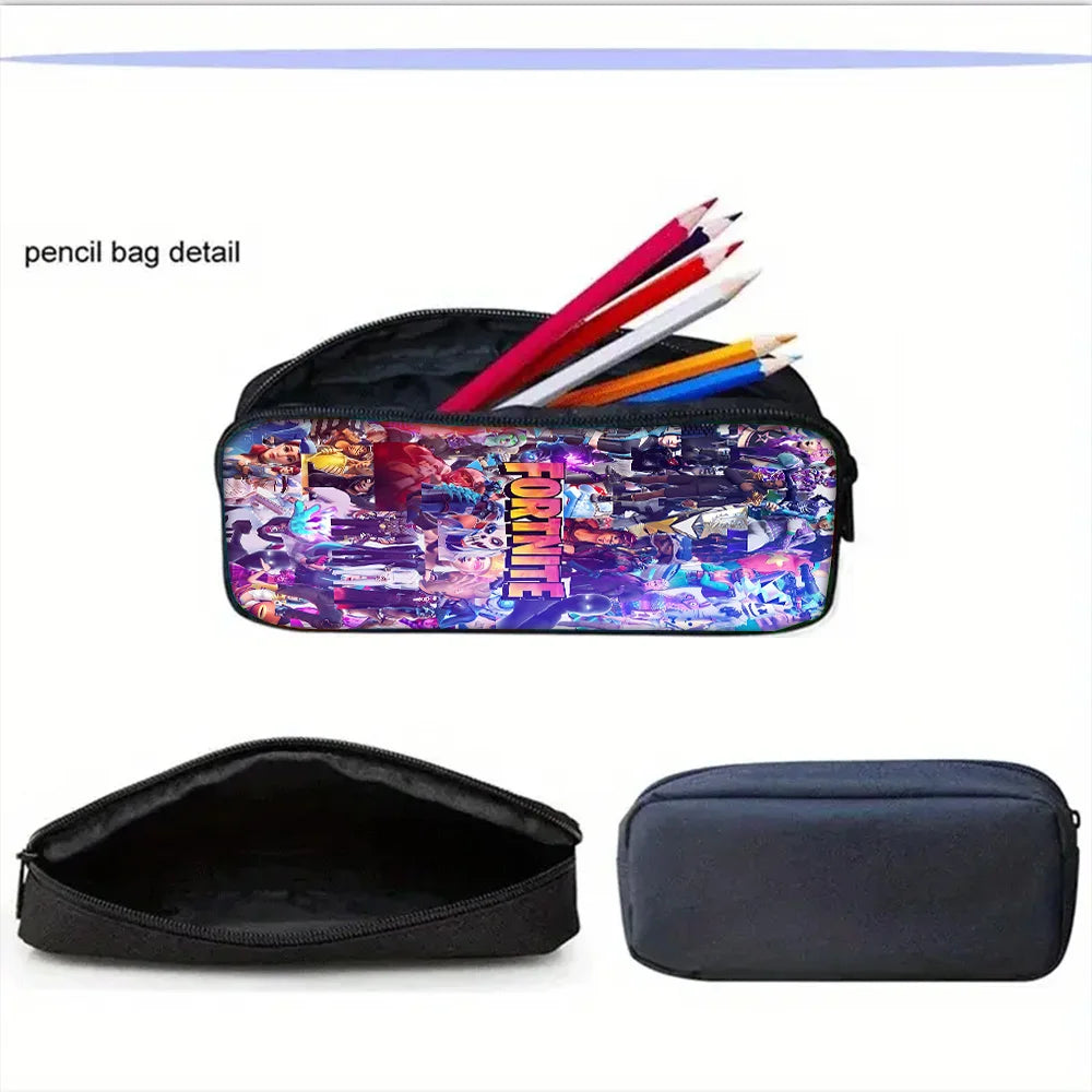 Child School Backpack with Shoulder Bag and Pencil Case School Bags for Hot Game Design Fortnite Boys and Girls Best Gift