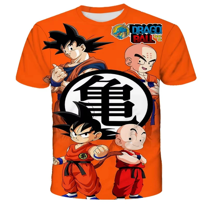 2026 Summer Dragon Ball T Shirt Kids Tops Tee Anime Figures Son Goku Super Saiyan T-shirt Boys T-shirts Children Short Sleeve