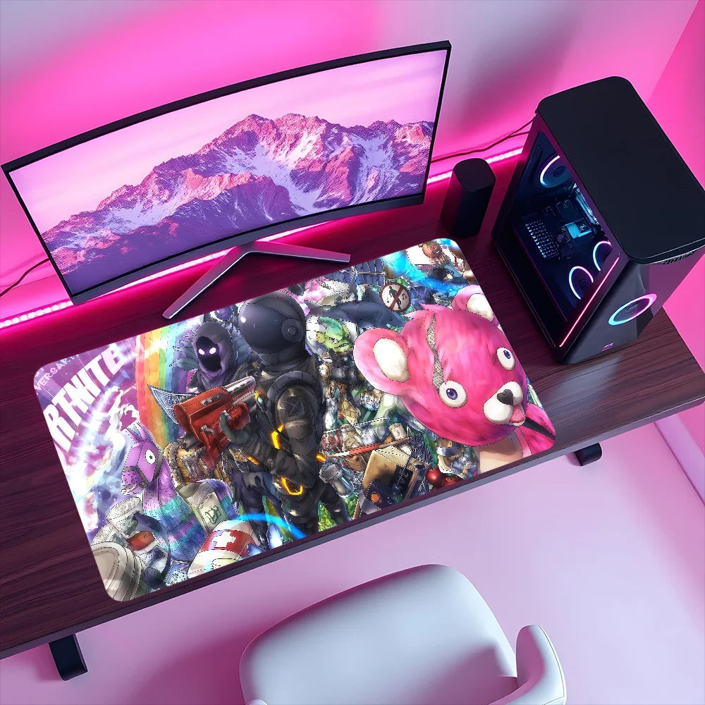 Mouse Pad Non-slip Game Lockedge Office Student Gaming Survival Thickened Large Writing F-FORTNITE Shooting Cushion Mouse Pad