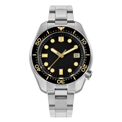 San Martin 44mm Men's Diver Watch Vintage MM300 Gilt Dial Sport NH35 Automatic Mechanical Sapphire Waterproof 300M C3 Lume SN0087