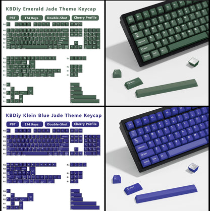 KBDiy GMK WOB Keycap Cherry Profile Double Shot PBT ISO 7u Black and White Keycaps For Mechanical Keyboard Retro Gaming Key Cap