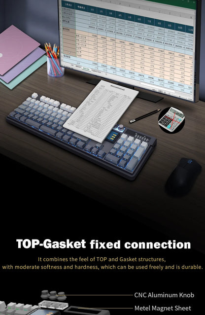 SKYLOONG GK104 Pro Wireless Mechanical Keyboard 100% Custom Keyboard Hot-Swapp Low-noise Switch for PC Gamer office Accessoies