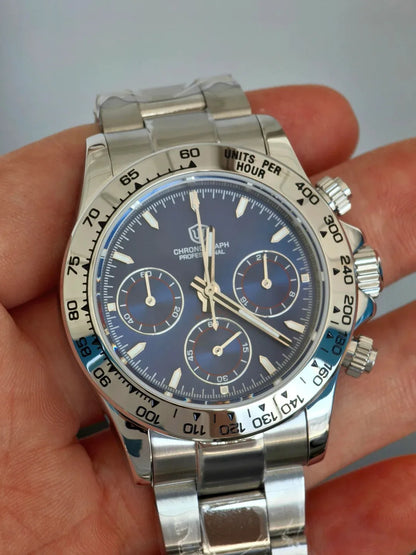 Watchdives WD16500 V2 Men Watch VK63 Quartz Movement Chronograph Wristwatch Stainless Steel Sapphire Crystal Luminous Watches