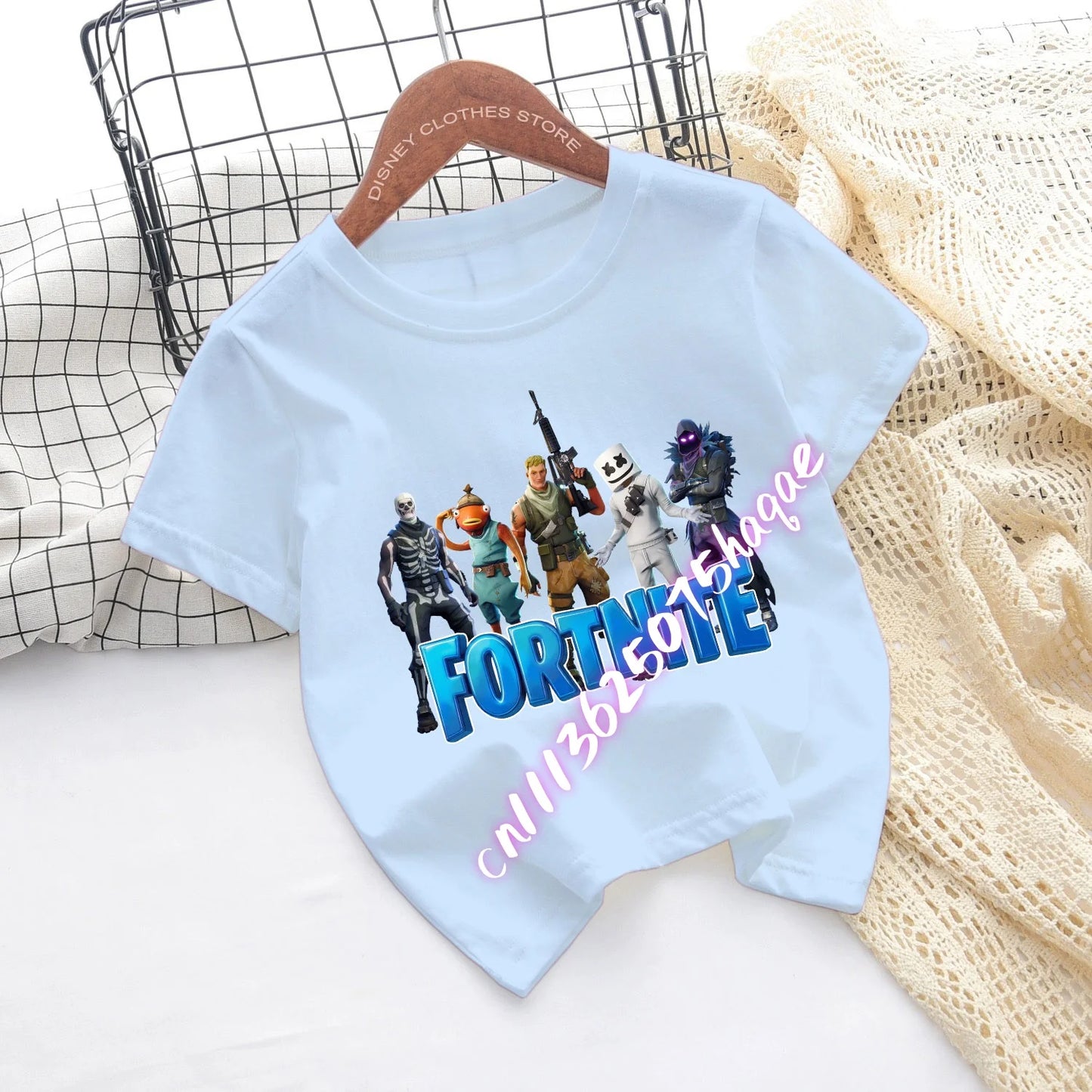 Fortnite Children’s T-shirts Game Cartoon Printed Characters Fortress Night Tees Game Short Sleeve Tops Summer Boys and Girls Clothes
